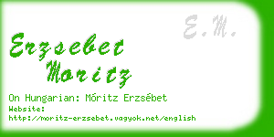 erzsebet moritz business card